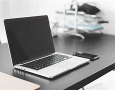 Image result for Black and White Desk Setup with Laptop