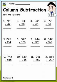 Image result for 4th Grade Math Subtraction Worksheets