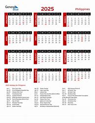 Image result for Philippines 2025 Calendar Printable PDF with Holidays per Month