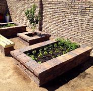 Image result for Stone Raised Bed Vegetable Garden