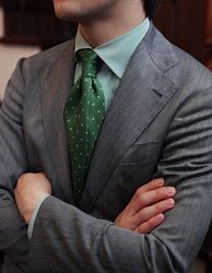 Image result for Grey Suit with Green Shirt