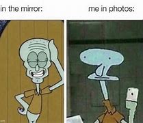 Image result for Squidward Mirror Meme