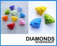 Image result for 3D Paper Diamond Sculpture