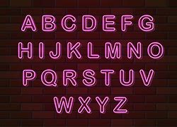 Image result for Neon Pink Letters