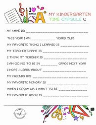 Image result for Time Capsule Template for Kids