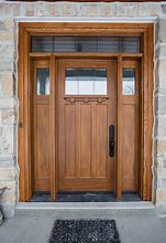 Image result for Craftsman Style Front Door with Side Lights