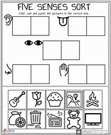 Image result for 5 Senses Worksheets for Preschoolers
