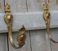 Image result for Antique Brass Curtain Tie Back Hooks