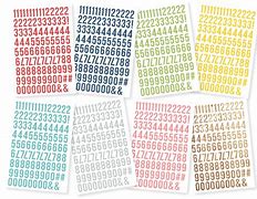 Image result for 1 2 Inch Number Stickers