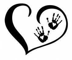 Image result for Handprint Heart Clip Art