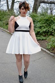 Image result for White Skater Dress Plus Size