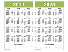 Image result for 2019 2020 Colored Calendar