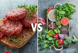 Image result for Vegetarian Plate vs Meat