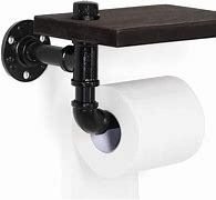 Image result for rustic bathroom tissue holders with shelves