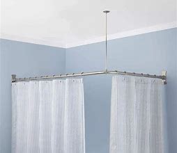 Image result for Corner Shower Curtain Rod