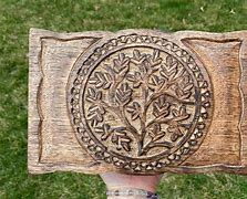 Image result for Carved Wooden Box Tree of Life