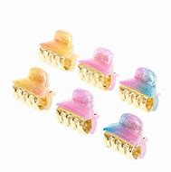 Image result for Mini Claw Clips Hairstyles Tiny Rainbow