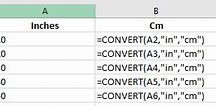 Image result for Convert Inches to Cm Image E Size in MS Excel