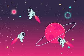 Image result for Cartoon Astronaut Galaxy Background