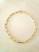 Image result for 18 Karat Gold Paperclip Necklace