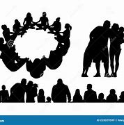 Image result for Sitting in a Circle Silhouette
