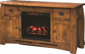 Image result for Amish Built Fireplace TV Console