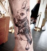 Image result for White Rabbit Alice in Wonderland Tattoo