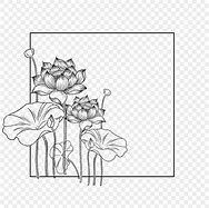Image result for Lotus Flower Border Black and White