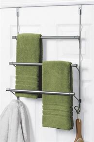 Image result for Single Bar Over the Door Towel Rack