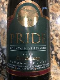 Image result for Pride Mountain Chardonnay Vintner Select