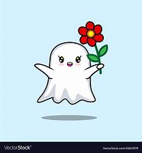 Image result for Ghost Holding Flowers