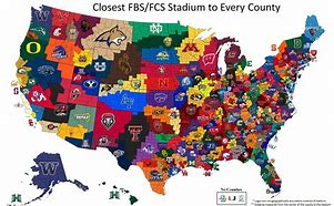Image result for Map of CFB Teams