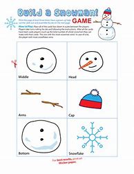 Image result for Build a Snowman Worksheet