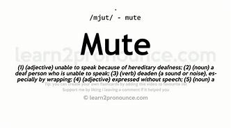 Image result for Mute Definition