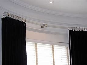 Image result for Curved Curtain Rods for Windows