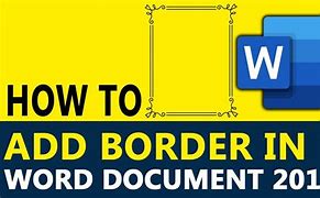 Image result for Add Border in Word