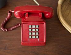 Image result for Red Push Button Phone