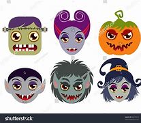 Image result for Halloween Monster Faces