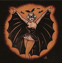 Image result for Vintage Halloween Cat Pin Up