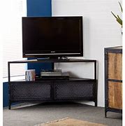 Image result for Industrial-Style Corner TV Stand