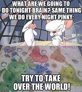 Image result for Thanks Pinkie and the Brain Meme