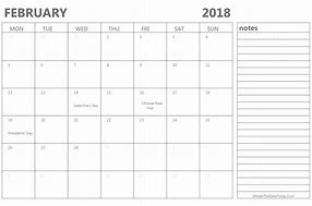 Image result for February 2018 Calendar Editable