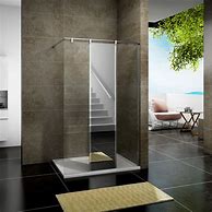 Image result for Mirror Glass Shower Screen
