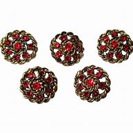 Image result for Vintage Brass Filigree and Rhinestone Buttons