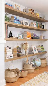 Image result for DIY Floating Bookshelves