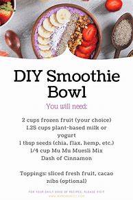 Image result for How to Make a Smoothie Bowl