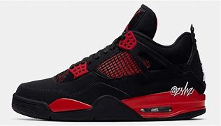 Image result for Jordan 4 Retro Red Black