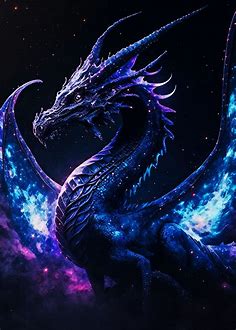 'Black Magic Dragon' Poster, picture, metal print, paint by Coffee ...
