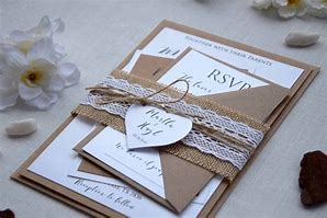 Image result for Simple Wedding Invitations with Lace