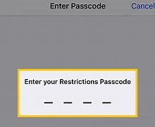 Image result for iPhone Forgot Content Restrictions Passcode